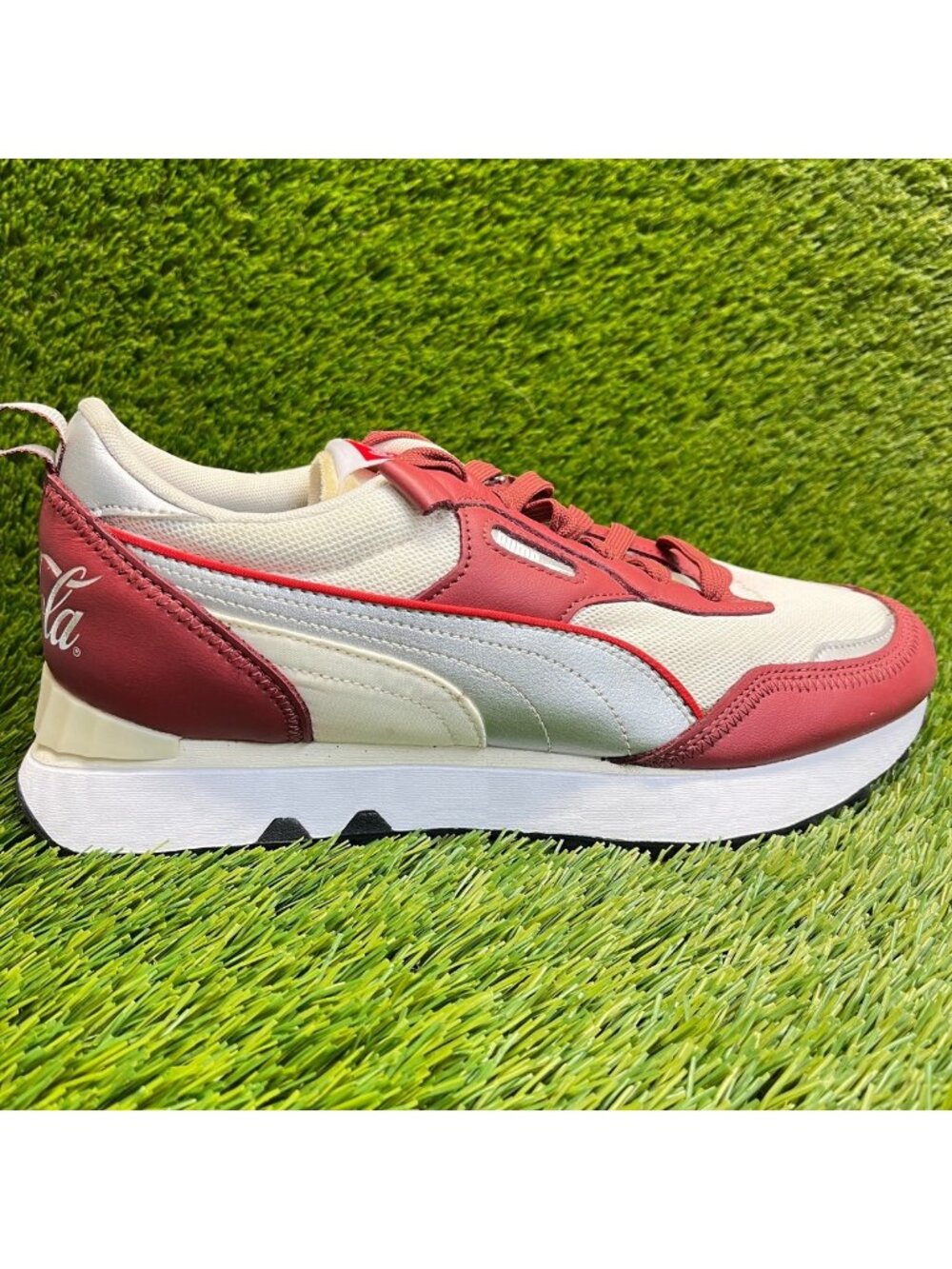 Puma Rider FV x Coca-Cola Intense Red Silver Mens Size 10 Running Shoes Sneakers